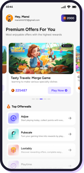 EarnMe Home Screen