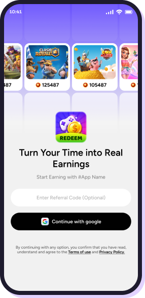 EarnMe app screen preview